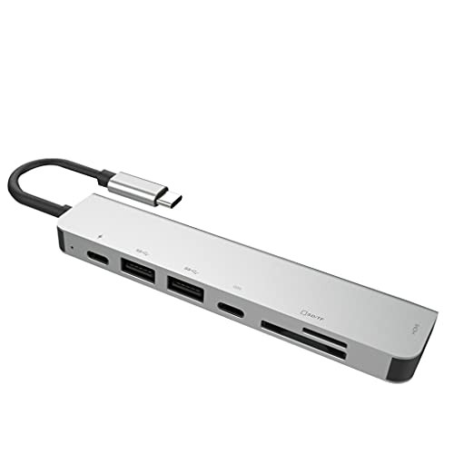 7 in 1 USB C Hub Multiport Adapter Hdmi USB Type C Adapter USB 3.0-3.1 Hub 2 Type C Hub USB Multiport Adapter -4K 30HZ-