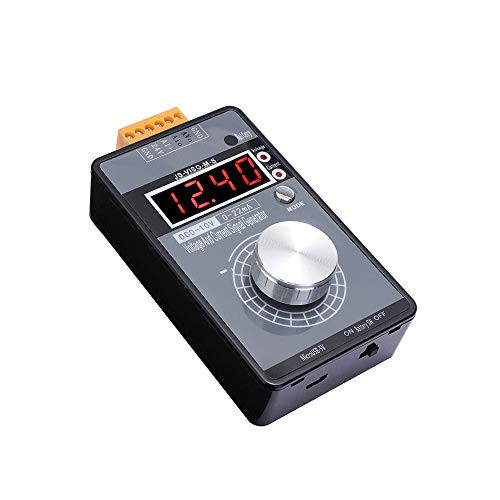 WSDMAVIS 1 Pcs Digital DC 0-10V Voltage Signal Generator 0-4-20mA Current Transmitter USB Power Supply Interface Analog Simulator for PLC Panel Debugging Device Testing etc