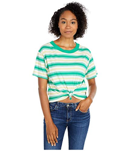 RVCA Junior's Radley Striped TEE Celtic Green L