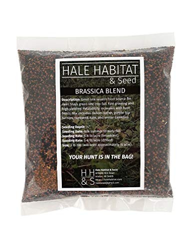 Hale Habitat  and  Seed Brassica Blend Deer Food Plot Seed Fall Planting 1-2 Acre Highly Attractive Fall Food Plot