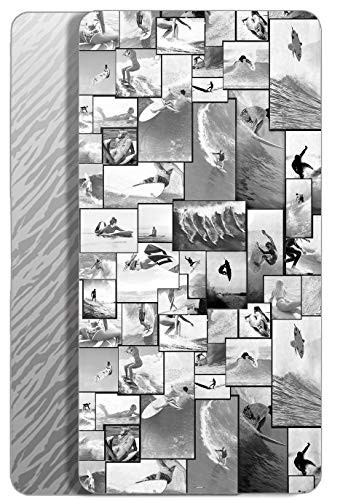 snailman Microfiber Beach Towel Quick Dry Lightweight Travel Towels Oversized Beach Blanket Sand Free Swim Bath Towels  -Black and White surf Puzzle X-Large-70x35--