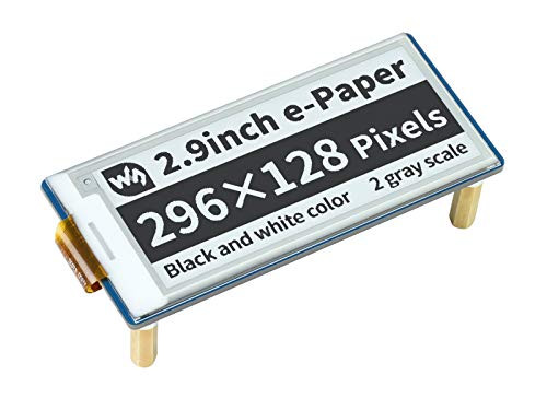 2.9inch E-Ink Display HAT 296×128 Pixels Black White Two Color E-Paper Module epaper Screen for Raspberry Pi Pico Microcontroller BoardSPI InterfaceSupport Partial Refresh