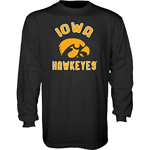 NCAA Iowa Hawkeyes Mens Long Sleeve T Shirt Line Up Team Color Iowa Hawkeyes Black Large NCAA Iowa Hawkeyes Mens Long Sleeve T Shirt Line Up Team Color Iowa Hawkeyes Black Large