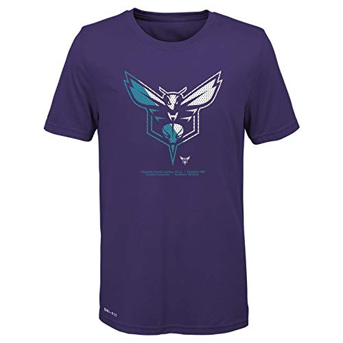 NBA Youth 8-20 Team Color Primary Split Logo Dri-Fit T-Shirt -Small -8- Charlotte Hornets Purple- NBA Youth 8-20 Team Color Primary Split Logo Dri-Fit T-Shirt -Small -8- Charlotte Hornets Purple-