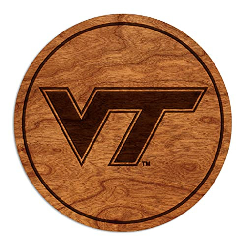 LazerEdge NCAA Wooden Coasters -Set of 4- -Virginia Tech Hokies-