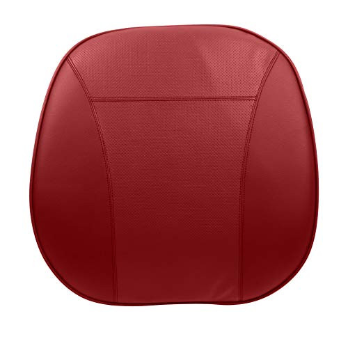 Car Back Cushion Lumbar Support Leather Lumbar Pillow for Back for Car Seat Office Chair Gaming Chair -red Cushion-