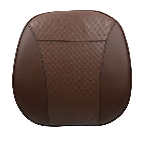 Car Back Cushion Lumbar Support Leather Lumbar Pillow for Back for Car Seat Office Chair Gaming Chair -Brown Cushion-