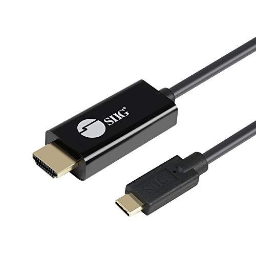 SIIG 6.6ft USB-C to HDMI Active Cable HDMI 2.0 4K60 HDR Portable for Windows  and  Mac laptops or Smartphone  and  Tablet USB-C DP Alt Mode Required -CB-TC0J11-S1-