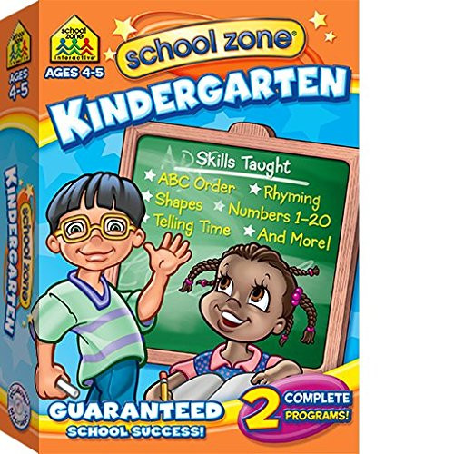 SCHOOL ZONE KINDERGARTEN SOFTWARE -WIN XPVISTAWIN 7-MAC OS X10.6 OR LATER-