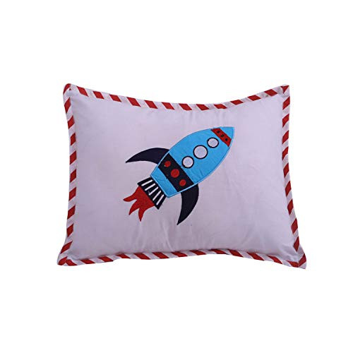 Bacati Space Multicolor Boys Cotton Dec Pillow