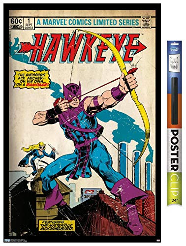 Trends International Marvel Comics Hawkeye #1 Wall Poster 22.375" x 34" Premium Poster  and  Clip Bundle