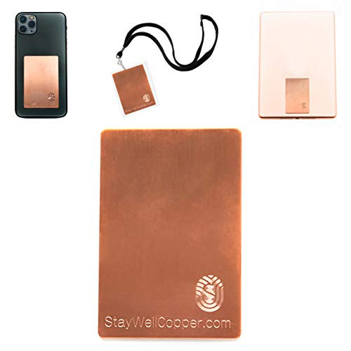 Pure Copper Phone Patch  Attach to Phone Copper Phone Plate - Copper Zap Cell Phone Patch - Copper Plate Cell Phone Accessory Patch for Phone - StayWell Copper Patches for Phone -Large-