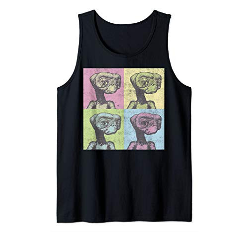 E.T. Distressed Pastel Panel Box Portrait Tank Top