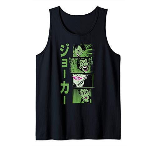 DC Comics Batman The Joker Kanji Portrait Panels Tank Top