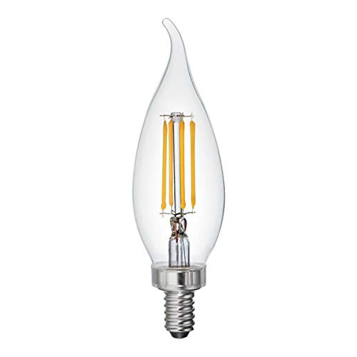 GE Relax 6-Pack 40 W Equivalent Dimmable Soft White Ca11 LED Light Fixture Light Bulbs Decorative Candelabra Antique