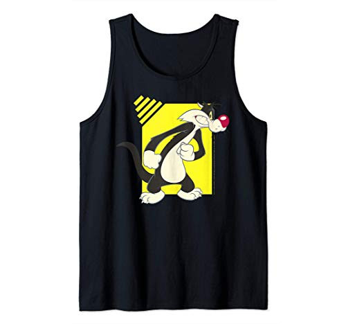 Looney Tunes Sylvester Yellow Panel Portrait Tank Top