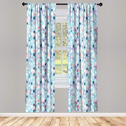 Ambesonne Abstract Window Curtains Colorful Circular Large Polka Dots Bubble Happy Hipster Fun Print Lightweight Decorative Panels Set of 2 and Rod Pocket 56" x 84" Baby Blue Ambesonne Abstract Window Curtains Colorful Circular Large Polka Dots Bubble Happy Hipster Fun Print Lightweight Decorative Panels Set of 2 and Rod Pocket 56" x 84" Baby Blue