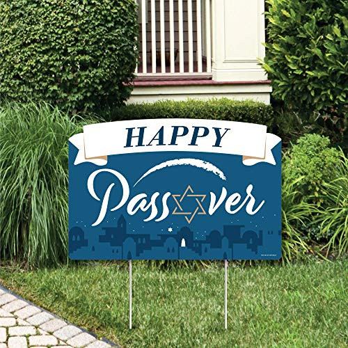 Big Dot of Happiness Happy Passover - Pesach Jewish Holiday Party Yard Sign Lawn Decorations - Party Yardy Sign