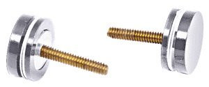 CRL Chrome Replacement Washer-Stud Kits for Single-Sided Solid Pull Handles - Set