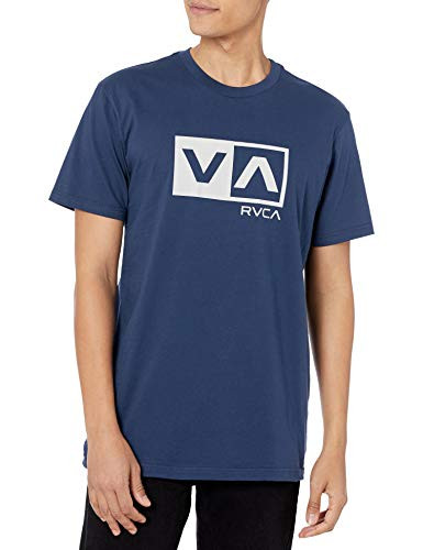 RVCA Men's Graphic Short Sleeve Crew Neck Tee Shirt Balance Box-Federal Blue Small