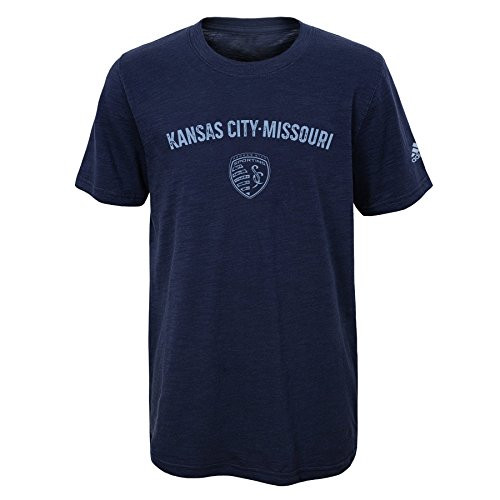MLS by Outerstuff Boys' City Worn Short Sleeve Slub Tee Dark Navy Youth Medium-10-12-