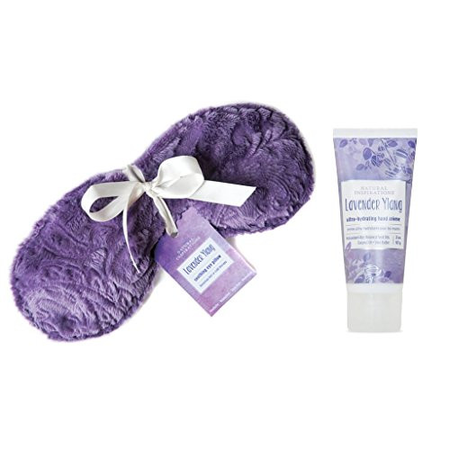 Natural Inspirations Soothing Eye Spa Pillow and Hand Creme Gift Set Lavender