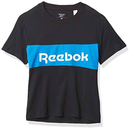 Reebok Training Essentials Linear Logo T-Shirt Black-White-Blue XL