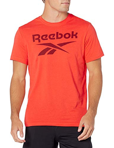 Reebok Stacked Logo Tee Vivid Orange M