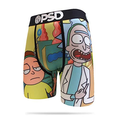 PSD Men's Boxer Brief -Green-Rick and Morty 2 Birds S-