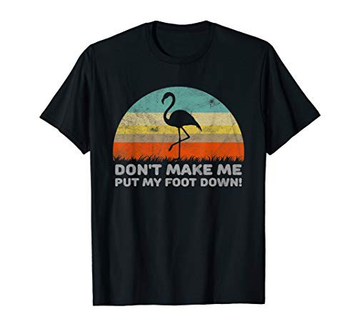 Don't Make Me Put My Foot Down Funny Flamingo T-Shirt
