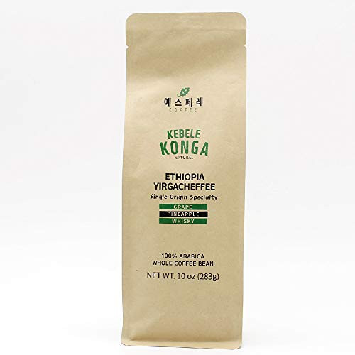 KEBELE KONGA natural Ethiopian Specialty coffee Yirgacheffee Single origin Medium light roast 10oz-283g-