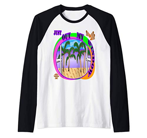 Just Out My Window 001 Raglan Baseball Tee
