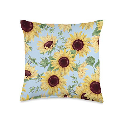 Sunflowers Art Floral Yellow Sunflowers Cute Art Lovers Gift Throw Pillow 16x16 Multicolor Sunflowers Art Floral Yellow Sunflowers Cute Art Lovers Gift Throw Pillow 16x16 Multicolor