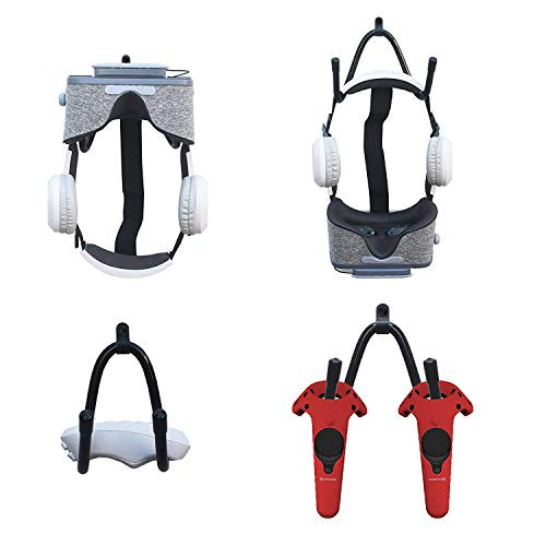YYST VR Headset Storage Rack/Wall Bracket/Headset Wall Holder for VR Headset Helmet and Touch Controllers - No Headset or Controllers