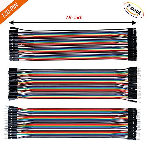 120PCS Multicolored Dupont Wire 40pin Male to Female, 40pin Male to Male, 40pin Female to Female Breadboard Jumper Wires Ribbon Cables Kit for Arduino 120PCS Multicolored Dupont Wire 40pin Male to Female, 40pin Male to Male, 40pin Female to Female Breadboard Jumper Wires Ribbon Cables Kit for Arduino
