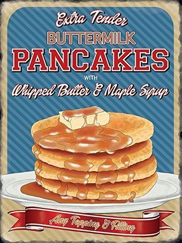 Buttermilk Pancakes Small Steel Sign 8" x 6" (og)