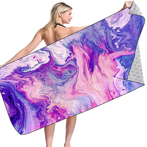 Romantic Dream Colorful Marble Quick-Drying Beach Towel Soft Microfiber Beach Towel Lightweight Absorbent Multipurpose for Bath Camping Pool Spa and Beach -Beach Towel 1 75cm x 150cm?30''x 60''?-