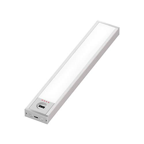 EShine Dimmable 10 inch Rechargeable Battery Powered Hand Wave Activated LED Under Cabinet Lighting 5000K