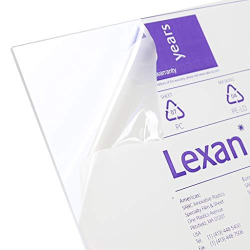 Lexan Sheet - Polycarbonate - .118" - 1-8" Thick Clear 12" x 24" Nominal