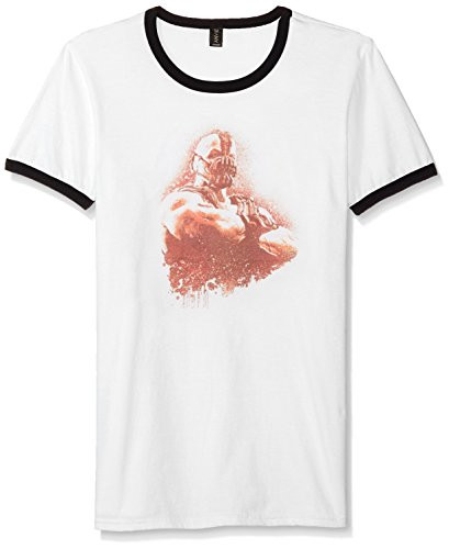 Trevco Men's Batman Dark Knight Rises Short Sleeve T-Shirt Bane Sprays White-Black XX-Large