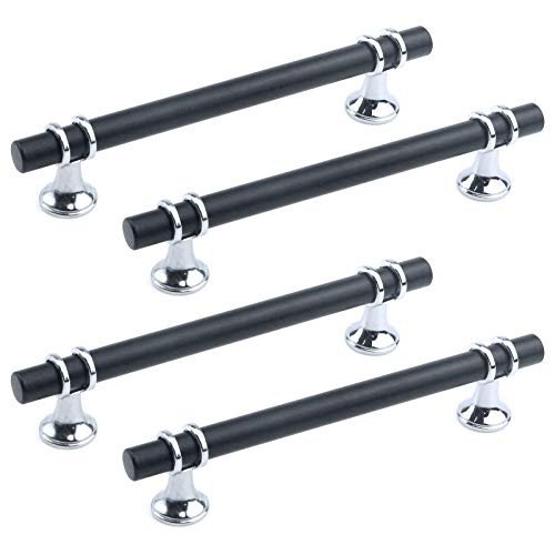 T Tulead Door Pull Handles 128mm Hole to HoleAluminum Alloy Cabinet Pulls Furniture Drawer Handle Pulls Modern Handles 4PCS with Screws