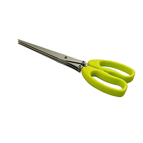 Multifunctional 5 Layers Stainless Steel Knives Multi-Layers KItchen Scissors Scallion Cutter Herb Laver Spices Cook Tool Cut -3 Layers-