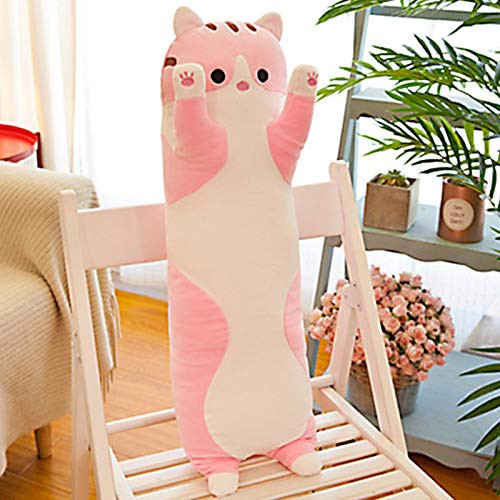 Cute Plush Cat Doll Soft Stuffed Kitten Pillow Doll Toy Long Cotton Buddies Cute Cat Doll Plush Toy Soft Stuffed Sleeping Pillow Gift for Kids Girlfriend -Pink 70CM- Cute Plush Cat Doll Soft Stuffed Kitten Pillow Doll Toy Long Cotton Buddies Cute Cat Doll Plush Toy Soft Stuffed Sleeping Pillow Gift for Kids Girlfriend -Pink 70CM-