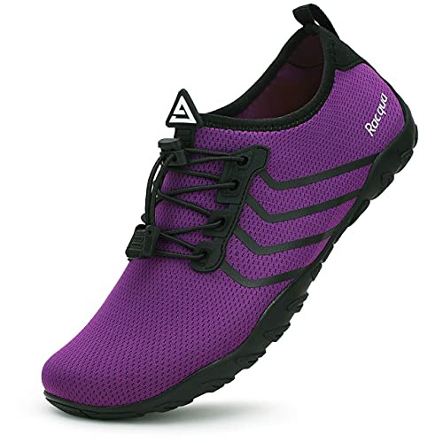 Racqua Swim Shoes Quick Dry Barefoot Water Aqua Sport Beach Surf Pool Diving for Men Women Purple 9.5 Racqua Swim Shoes Quick Dry Barefoot Water Aqua Sport Beach Surf Pool Diving for Men Women Purple 9.5
