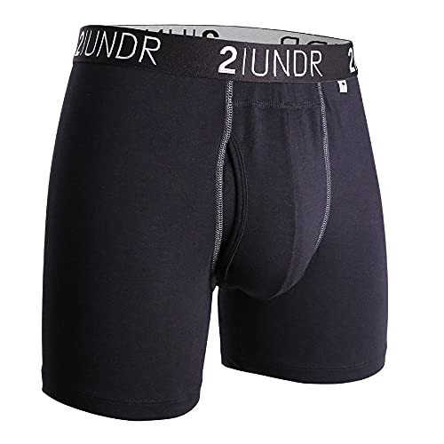 2UNDR Men's Swing Shift Boxer Briefs -Black-Grey Small-