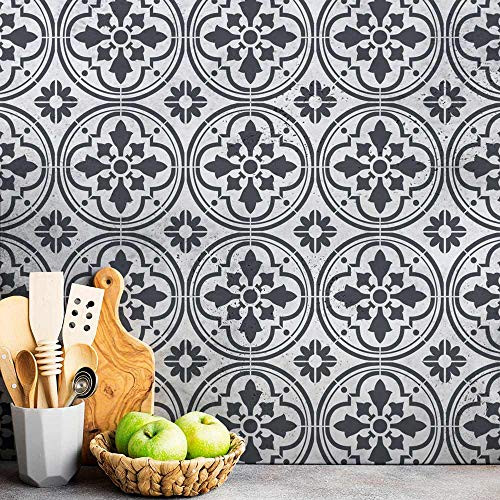 Barcelona Tile Stencil - DIY Tile Stencil for Faux Tiles - Easy Tile Cover Up - Wall and Floor Stencil - Reusable Tile Stencil -Small 6x6 Tile Stencil-