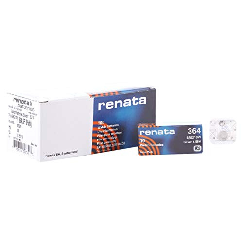 Strip of 10 Genuine Fresh Renata 364 SR621SW Swiss Made Silver 1.55v Batteries