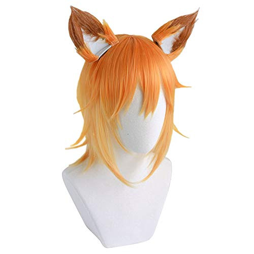 C-ZOFEK Senko San Cosplay Wig for Anime The Helpful Fox Senko-San -Orange-