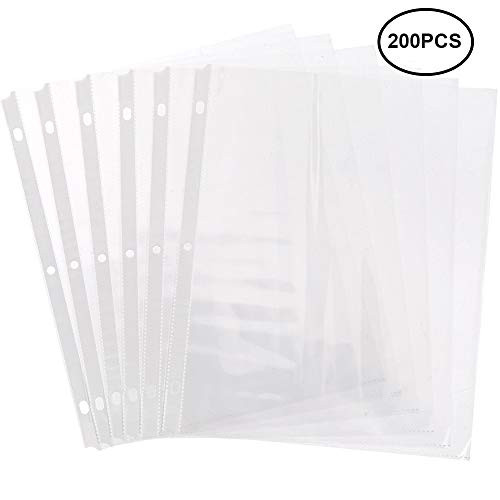 Sheet Protectors 8.5 x 11 Clear Sheet Protectors for 3 Ring Binders Top Loading Page Protectors Letter Size 200PCS