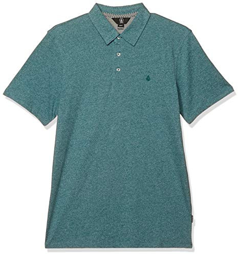 Volcom Men's Wowzer Modern Fit Cotton Polo Shirt hydro blue Large